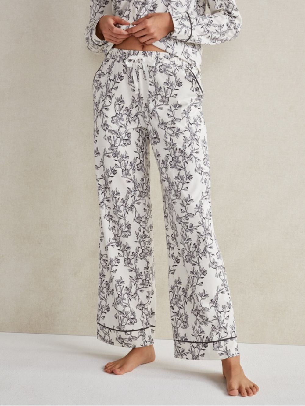 NWT Haven Well Within Organic Cotton Jersey Magnolia Pajama Pants Wide Leg Small